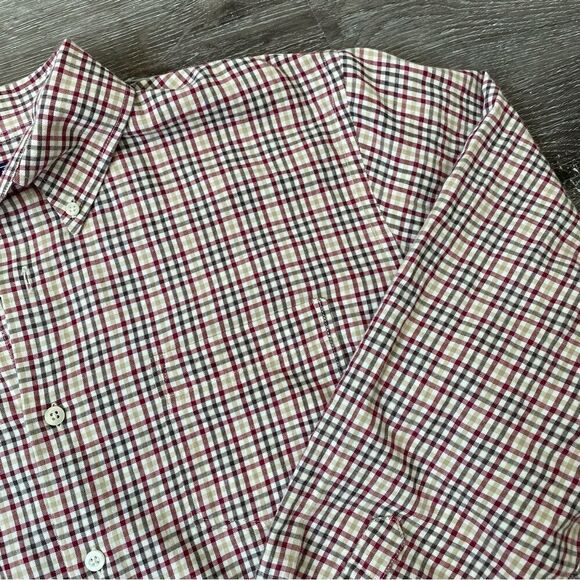 Dockers Men’s Button Down Casual Shirt Grid Long Sleeve SZ L - Picture 7 of 12